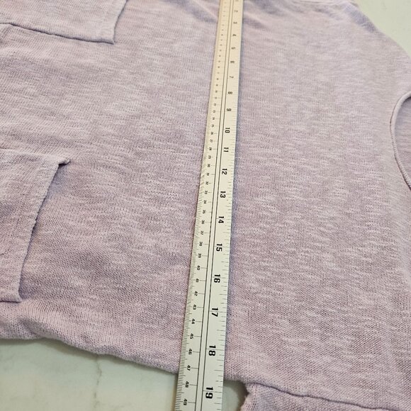 Eileen Fisher Lilac Purple Malow Sweater Size PM Organic Linen Cotton Boxy - Picture 9 of 9